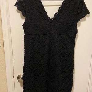 Black lace dress